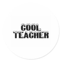 Cool Teacher Round Stickers