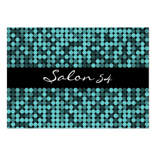 Cool Teal Glam Business Card (front side)