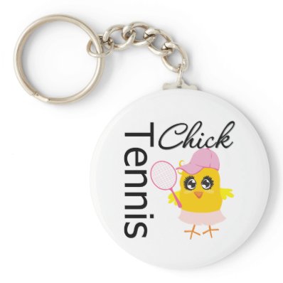 Cool Tennis Chick Keychains