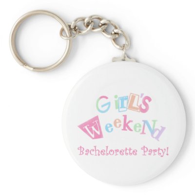 Cool Text Girls Weekend Bachelorette Party Key Chains