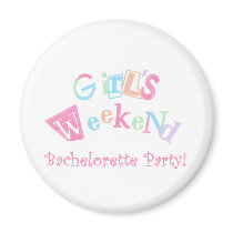 Cool Text Girls Weekend Bachelorette Party magnets