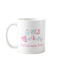 Cool Text Girls Weekend Bachelorette Party mugs