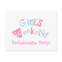 Cool Text Girls Weekend Bachelorette Party Postcards