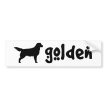 Cool Text Golden Bumper Sticker