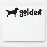 Cool Text Golden Mouse Mats