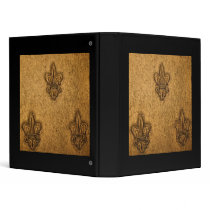 Cool Textured Fleur-de-Lis Pattern Binder