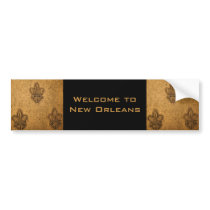 Cool Textured Fleur-de-Lis Pattern Bumper Sticker