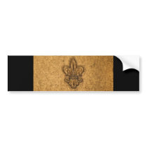 Cool Textured Fleur-de-Lis Pattern Bumper Sticker
