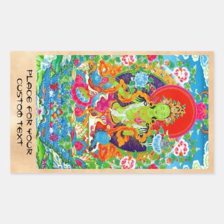 Cool tibetan thangka green tara god tattoo stickers
