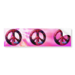 Cool Tie Dye Space Nebula Peace Sign Bumper Stickers
