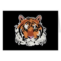 cool tiger face design cards