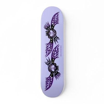 Cool tribal skull graphic art skateboard design by vitaliy