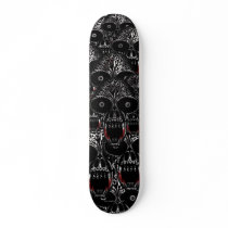 Cool tribal vampire skull graphic skateboard