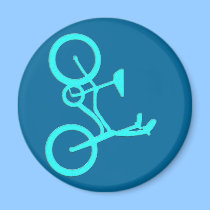 Cool Turquoise Bicycle Products magnets