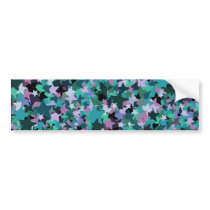 Cool Turquoise Star Pattern - Rock chick style Bumper Stickers