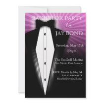 Cool Tuxedo Bachelor Party Cool Invitation