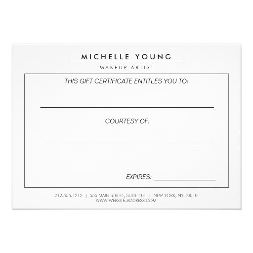 COOL & UNIQUE BLACK CONFETTI Gift Certificate Personalized Announcements