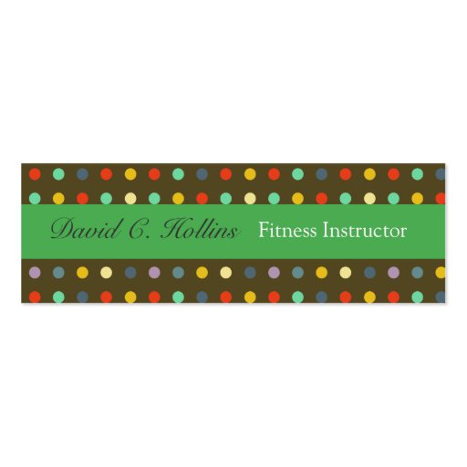 Cool Unisex Colorful Retro Dotted Business Cards