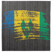 Cool Vincentian flag design Printed Napkins