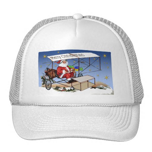 cool vintage biplane santa claus trucker hat zazzle cool vintage biplane santa claus trucker hat zazzle