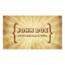 Cool vintage business card template