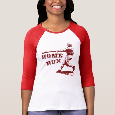 Cool Vintage Home Run Baseball Illustration Shirts
