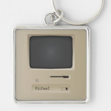 Cool Vintage Retro Geek PC Computer Key Chain