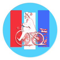 Cool Vintage Silhouette Bike Rider stickers by BicycleFun Cool Vintage Silhouette Bike Rider stickers