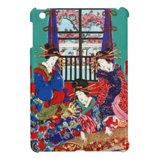 Cool vintage ukiyo-e japanese beautiful ladies iPad mini cases