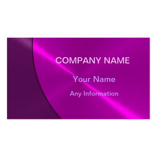 Cool Violet Luxury Metal Business Cards (front side)