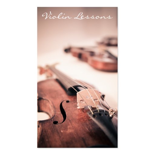 Cool Violin / Violinist Photograph - Business Card Business Card Template (front side)