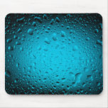 Cool water drops blue mouse pad