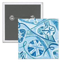 Cool Winter Decorative Snow Pinback Button
