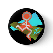 Cool XC Cross Country Running Pinback Buttons