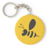 Cool Yellow Bee Icon Logo Shirt Key Chain