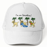 Cool Yellow Labradors Cartoon Mesh Hats