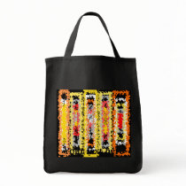 Cool yellow orange and black psychedelic rectangle bags