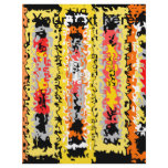 Cool yellow orange and black psychedelic rectangle flyers