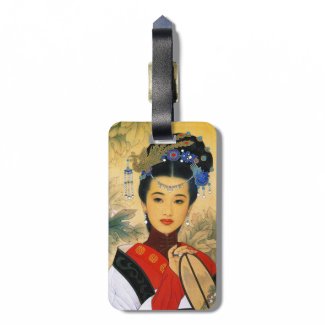 Cool young beautiful chinese prince Guo Jin art Travel Bag Tag