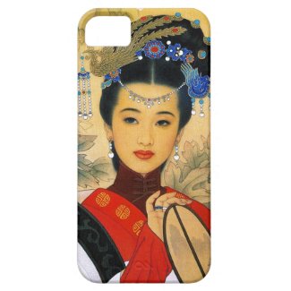 Cool young beautiful chinese princess Guo Jin art iPhone 5 Cases