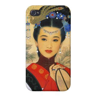 Cool young beautiful chinese princess Guo Jin art Covers For iPhone 4