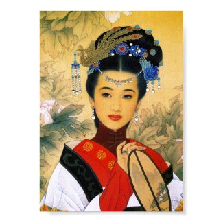 Cool young beautiful chinese princess Guo Jin art Print