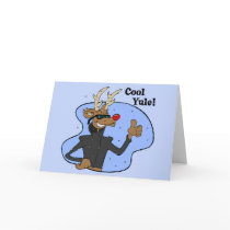 Cool Yule greeting card by tshirtfun Cool Yule greeting card