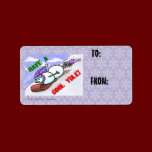Cool Yule Snowman Gift Label labels