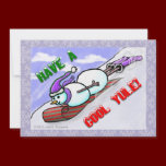 Cool Yule Snowman Invitation invitations