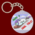 Cool Yule Snowman Keychain keychains