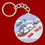 Cool Yule Snowman Keychain