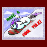 Cool Yule Snowman Postcard postcards