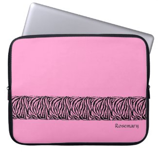 Cool Zebra Stripes In Hot Pink On Laptop Sleeve electronicsbag