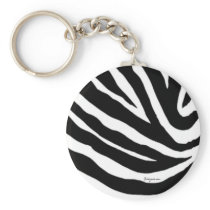 Cool Zebra Stripes Keychain